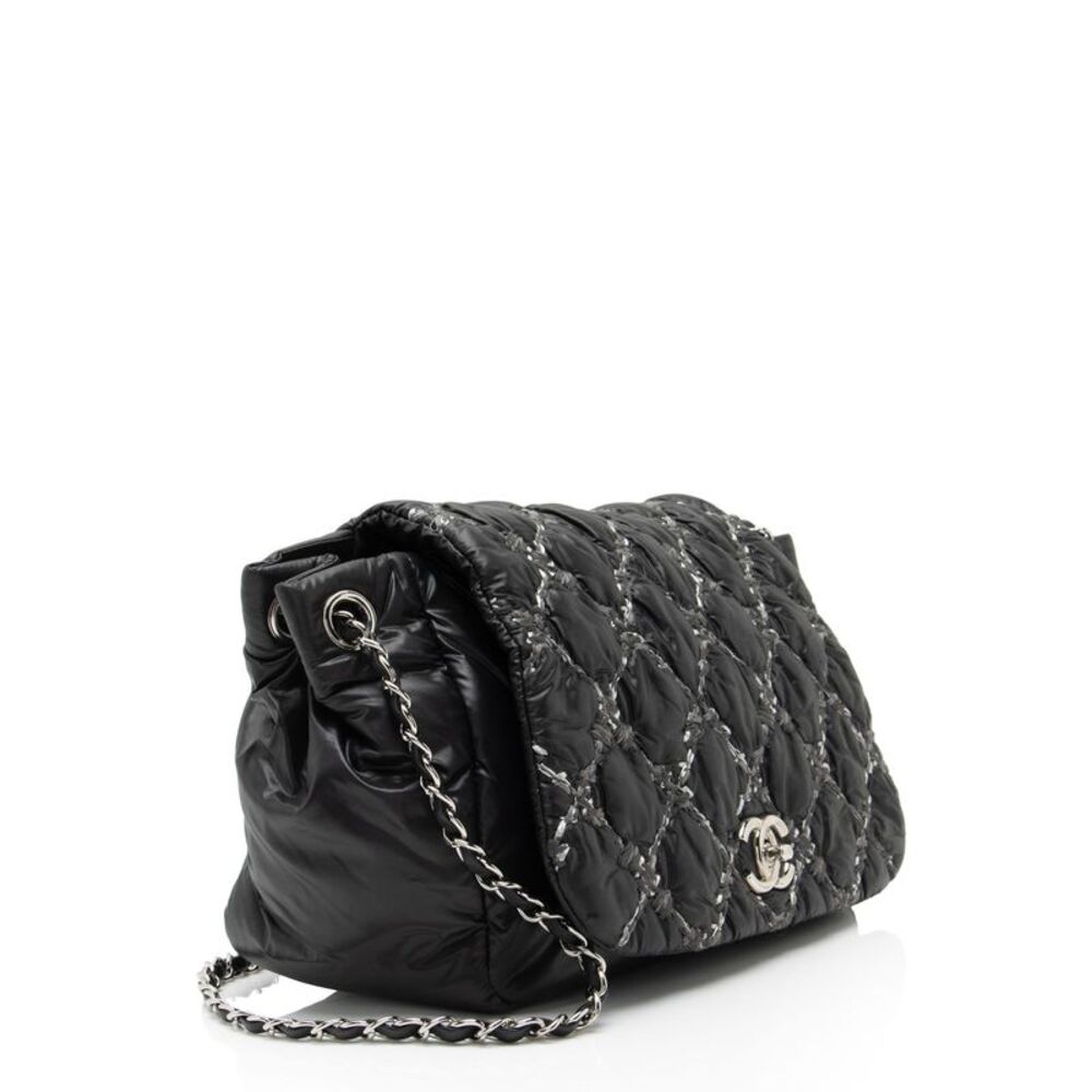 Chanel Lambskin Bubble Quilt Tweed Medium Flap Shoulder Bag - Picture 2 of 11